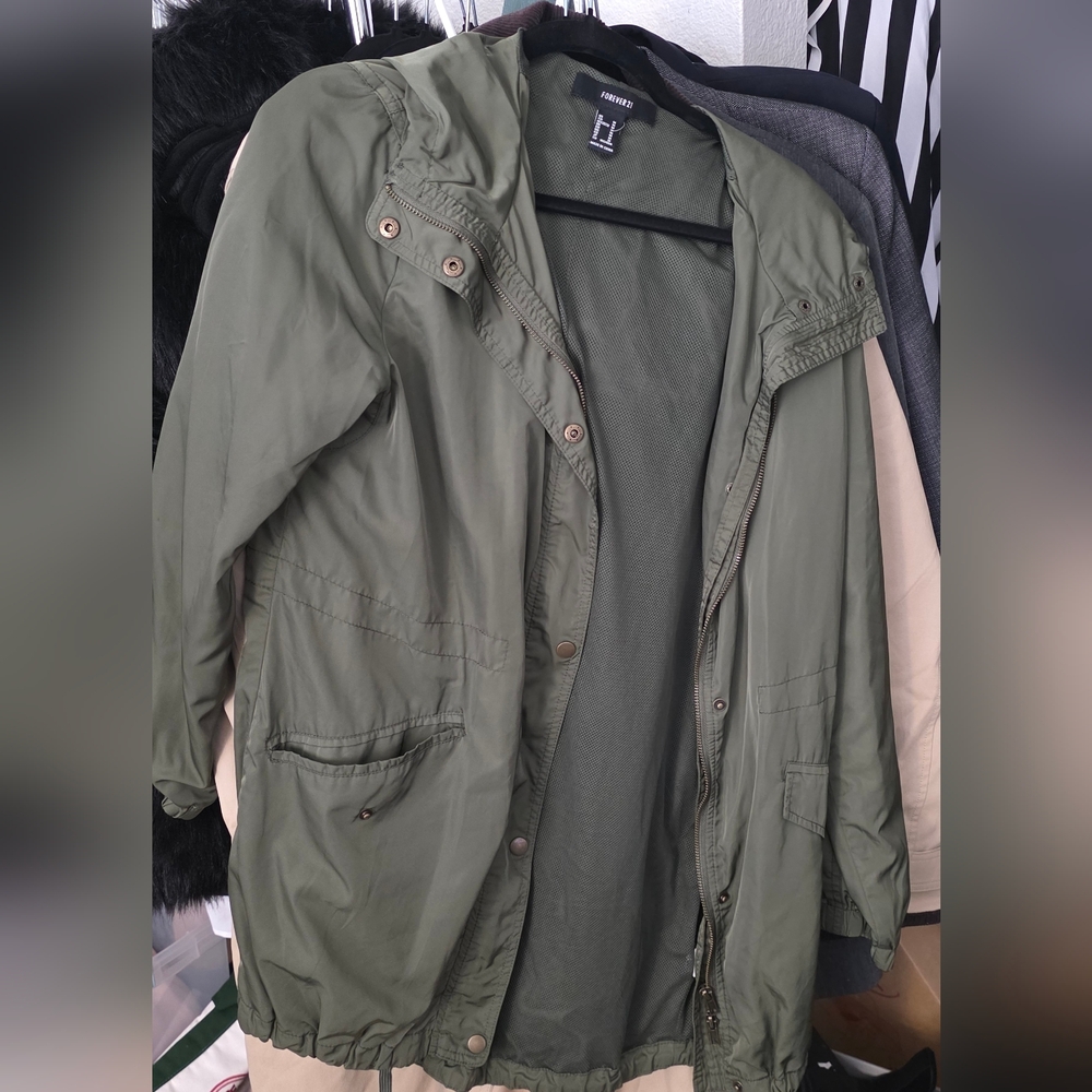 Forever 21 Utility Jacket in Olive